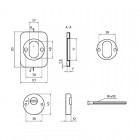 Броненакладка D-3 BL под цилиндр черный