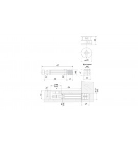 Стяжка эксцентрик с футоркой и метрическим штоком