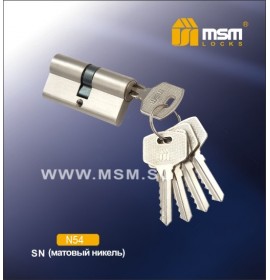 Цилиндровый мех. N 54мм к/к 5кл. SN никель
