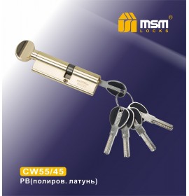 Цилиндровый механизм CW 55/45 к/б 5кл. перф. PB золото