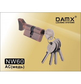 DOMAX Цилиндровый механизм NW 60мм к/верт. 5 кл. AC медь
