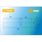 Цилиндровый мех. C 70/40мм SN никель