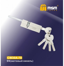 Цилиндровый мех. CW 30A-75 к\шток  SN никель
