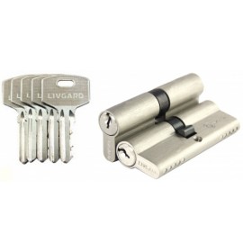 Цилиндровый мех. N 80мм к/к 5 кл. SN мат.никель