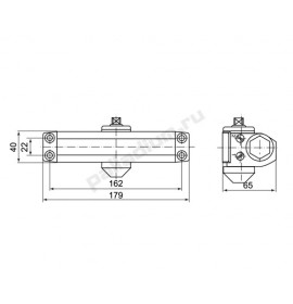 Доводчик PALLADIUM 1025D(15-25) белый 00003259