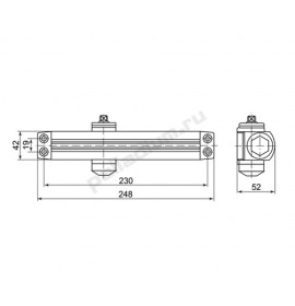 Доводчик PALLADIUM 10600 BC/DA (30-85) белый 00003692