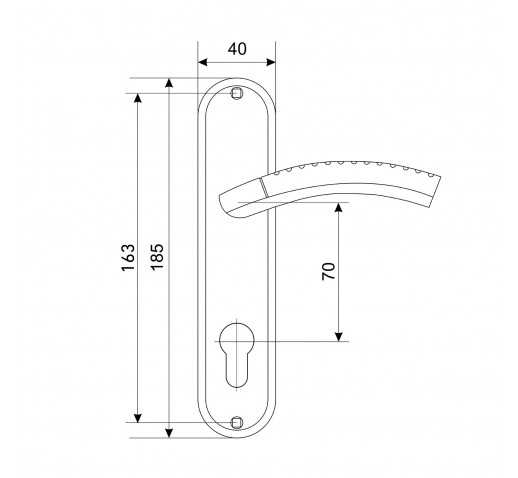 АЛЛЮР 132-1 70мм GP латунь Комплект ручек