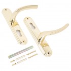 АЛЛЮР 132-1 85мм GP латунь Комплект ручек