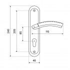 АЛЛЮР 132-1 85мм GP латунь Комплект ручек