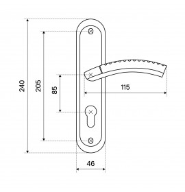 АЛЛЮР 132-1 85мм GP латунь Комплект ручек
