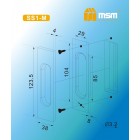 Ручка для раздв. дверей межкомн. SS1-M BR кофе