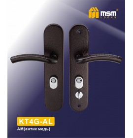 MSM Ручка дверная KT4 L AM-BK медь