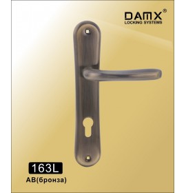 DOMAX Ручка дверная 163 L AB вх/б бронза