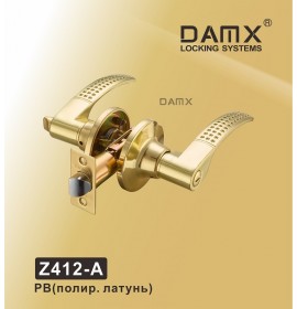 Domax Ручка-защелка Z412-A PB BK золото