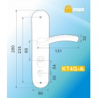 MSM Ручка дверная KT4 R AM-BK медь