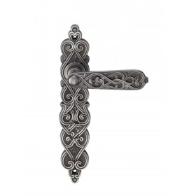 Ручка дверная ARABESCO BL.SILVER (PS) черн. серебро проходная 513130