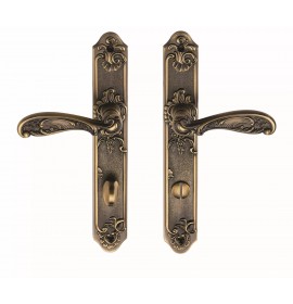 Ручка дверная FLOR ANT. COFFEE (OL) ант. кофе фиксатор 513078