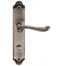 Ручка дверная ACANTO BL. SILVER (OL) черн. серебро фиксатор 513152