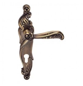 Ручка дверная RIZO ANT. COFFEE (CL) ант. кофе под ключ. цилиндр 513139