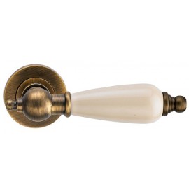 Ручка дверная REDONDO ANT. COFFEE ант.кофе/керамика слон. кость 513071
