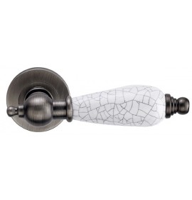 Ручка дверная REDONDO BL.SILVER черн.сер/керамика кракелюр 513073