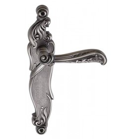 Ручка дверная RIZO BL.SILVER (PS) черн.серебро проходная 513079