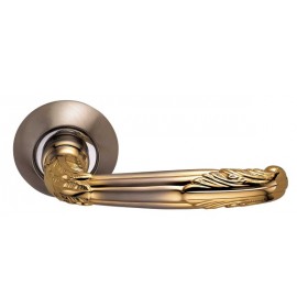 Ручка  дверная ARCHIE S010 112HH бел. ник/золото