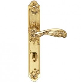 Ручка дверная FLOR S.GOLD (OL) мат.золото фиксатор 513065
