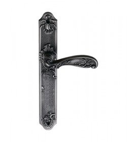 Ручка дверная FLOR BL.SILVER (PS) черн. серебро проходная 513137
