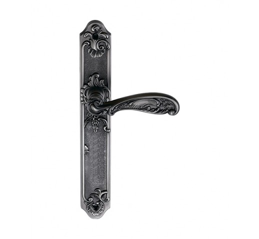 Ручка дверная FLOR BL.SILVER (CL) черн. серебро под ключ. цилиндр 513135