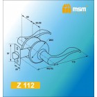 Ручка защелка Z112-A AB BK бронза