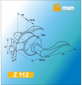 Ручка защелка Z112-A AB BK бронза