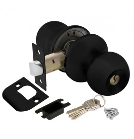 Ручка защелка 6082 ET BL (ключ) черная