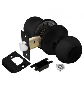 Ручка защелка 6082 PS BL (б/фикс) черная