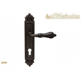 MELODIA Ручка на пластине 229 CYL ант. серебро ACR