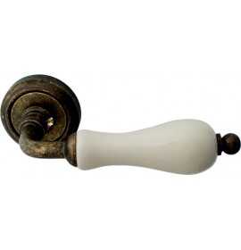 MELODIA Ручка на розетке CERAMIC 179V 50мм ант/бр+керамика