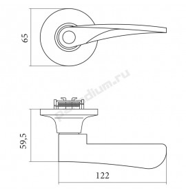  Защелка 3901 AB ET бронза кл/фиксатор 00011649