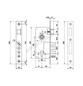 PALLADIUM Корпус замка 2000 бронза 00009826