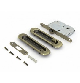 PALLADIUM Ручка с замком 01 BK AB (овальная ручка)