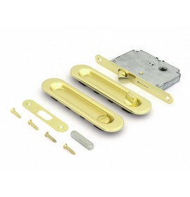 PALLADIUM Ручка с замком 01 BK PB (овальная ручка)