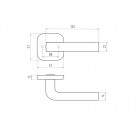 Ручка дверная "Vantage" V24L-2 AL мат.хром