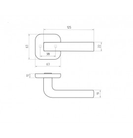 Ручка дверная "Vantage" V24BL AL черный