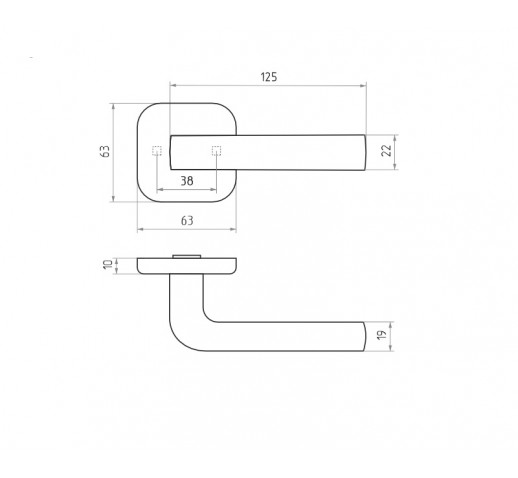 Ручка дверная "Vantage" V24L-2 AL мат.хром