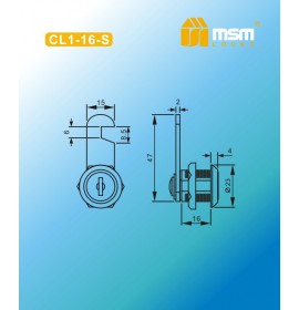MSM Замок почтовый CL1-16-S ключ 757