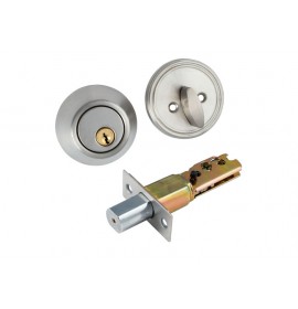 Замок-задвижка D1-SN ключ-фиксатор сатин