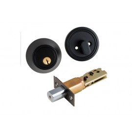 Замок-задвижка D1-BL ключ-фиксатор черный