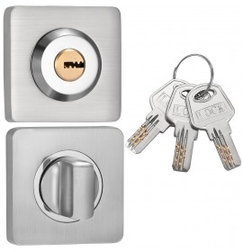 V Накладки санузловые с ключом BK02D-K SN/CP мат.никель