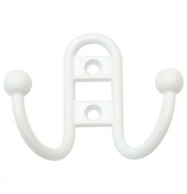 Крючок-вешалка двойной белый