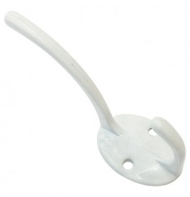 Крючок мебельный двойной 213 W белый 