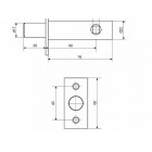 PALLADIUM Задвижка врезная с поворотной ручкой 8мм BB
